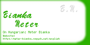 bianka meter business card